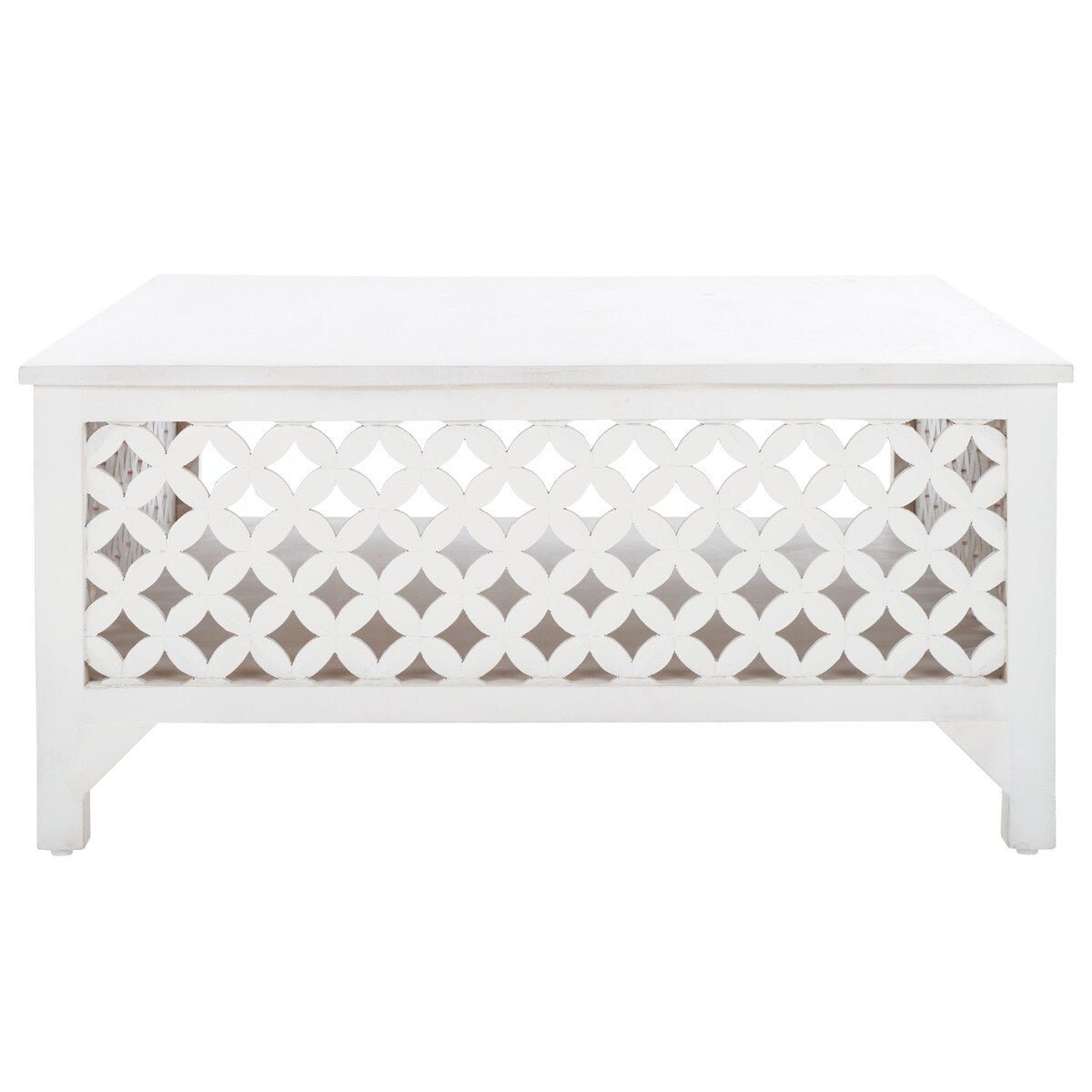 SAFAVIEH Bernardina Square Single Shelf Coffee Table - 34" L x 34" D x 16" H - 34Wx34Dx16H