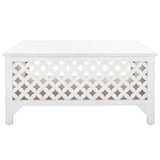 SAFAVIEH Bernardina Square Single Shelf Coffee Table - 34" L x 34" D x 16" H - 34Wx34Dx16H