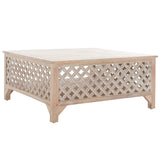 SAFAVIEH Bernardina Square Single Shelf Coffee Table - 34" L x 34" D x 16" H - 34Wx34Dx16H