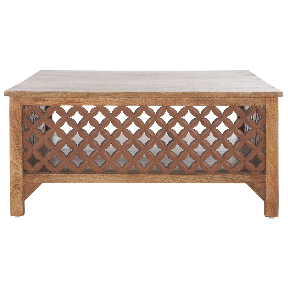 SAFAVIEH Bernardina Square Single Shelf Coffee Table - 34" L x 34" D x 16" H - 34Wx34Dx16H