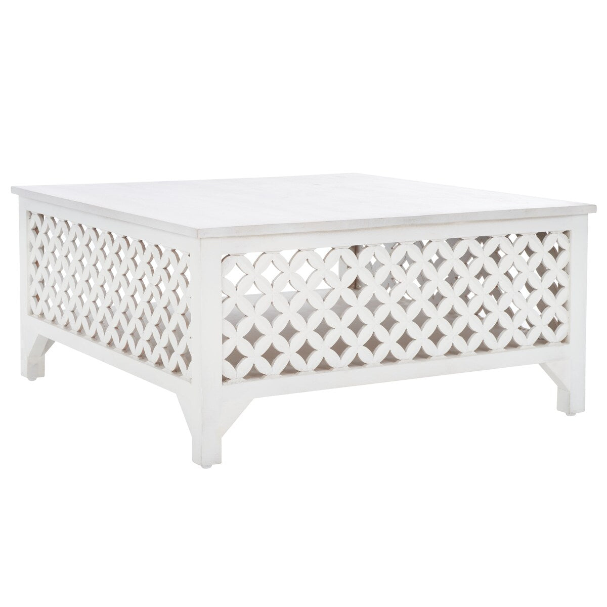 SAFAVIEH Bernardina Square Single Shelf Coffee Table - 34" L x 34" D x 16" H - 34Wx34Dx16H