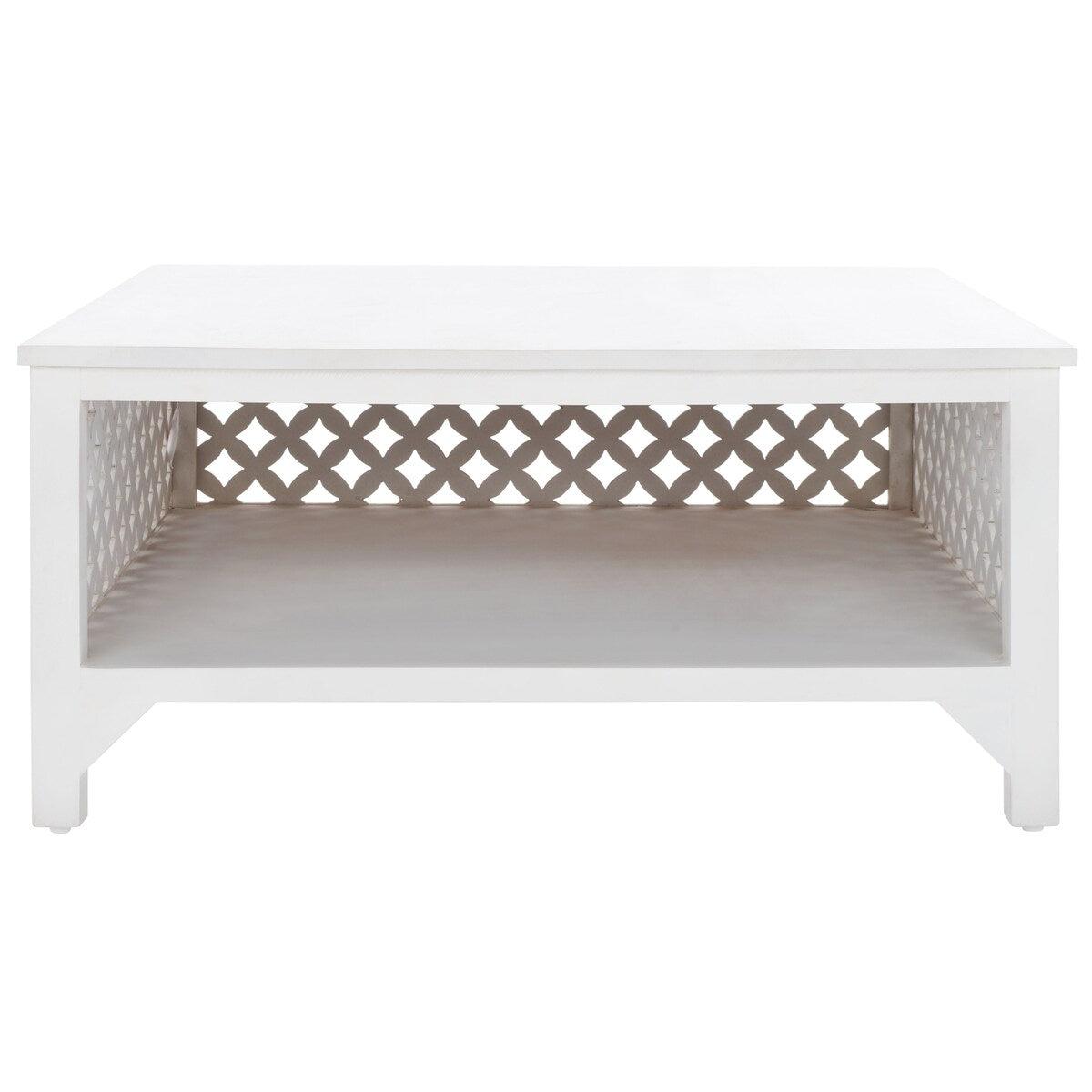 SAFAVIEH Bernardina Square Single Shelf Coffee Table - 34" L x 34" D x 16" H - 34Wx34Dx16H