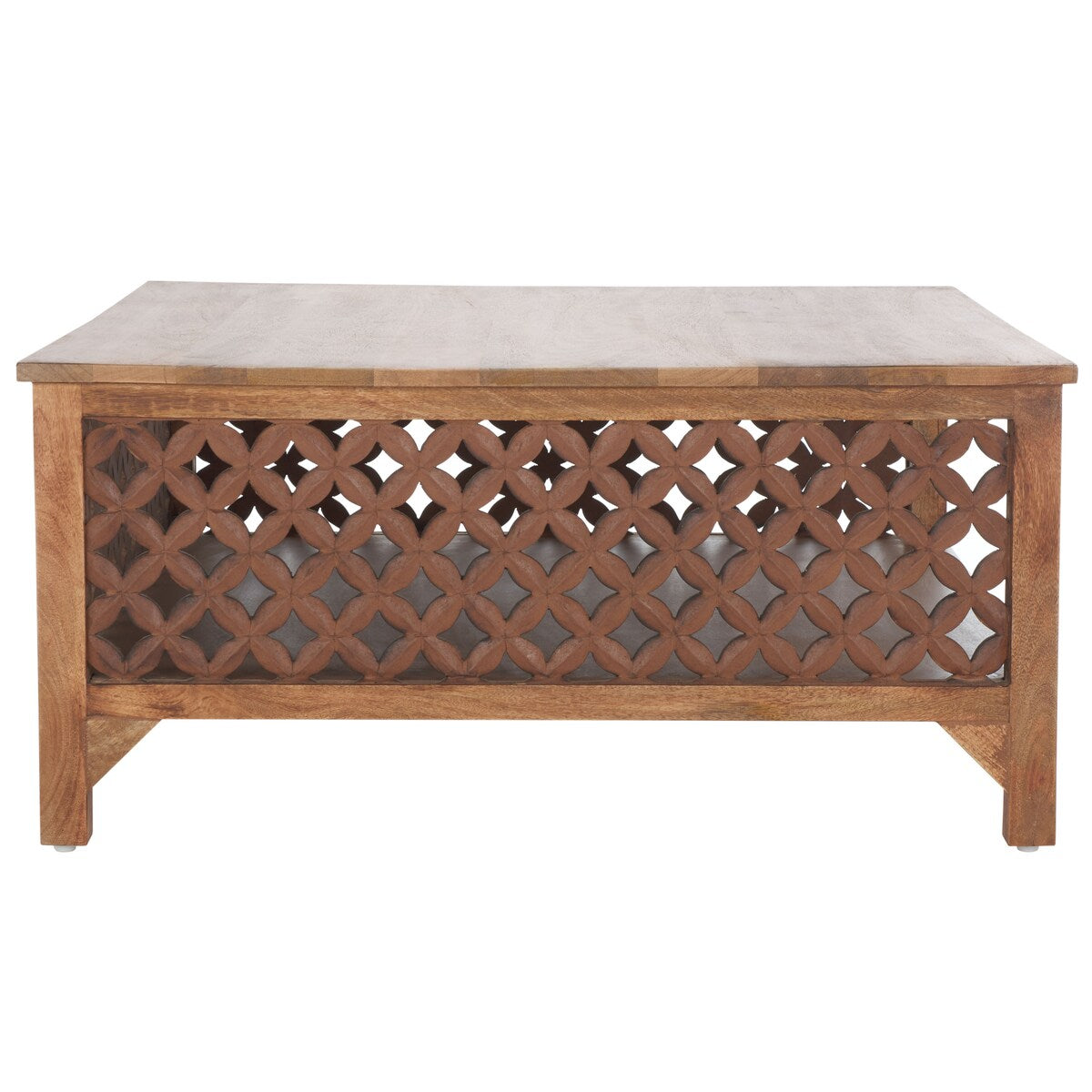 SAFAVIEH Bernardina Square Single Shelf Coffee Table - 34" L x 34" D x 16" H - 34Wx34Dx16H