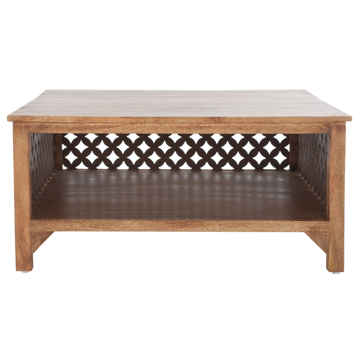 SAFAVIEH Bernardina Square Single Shelf Coffee Table - 34" L x 34" D x 16" H - 34Wx34Dx16H