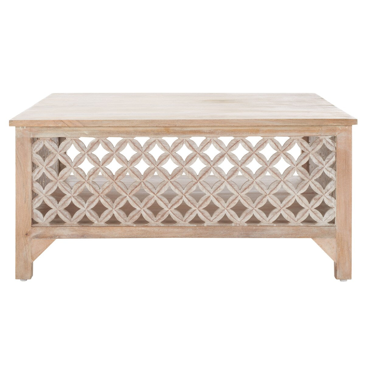 SAFAVIEH Bernardina Square Single Shelf Coffee Table - 34" L x 34" D x 16" H - 34Wx34Dx16H