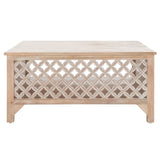 SAFAVIEH Bernardina Square Single Shelf Coffee Table - 34" L x 34" D x 16" H - 34Wx34Dx16H