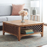 SAFAVIEH Bernardina Square Single Shelf Coffee Table - 34" L x 34" D x 16" H - 34Wx34Dx16H