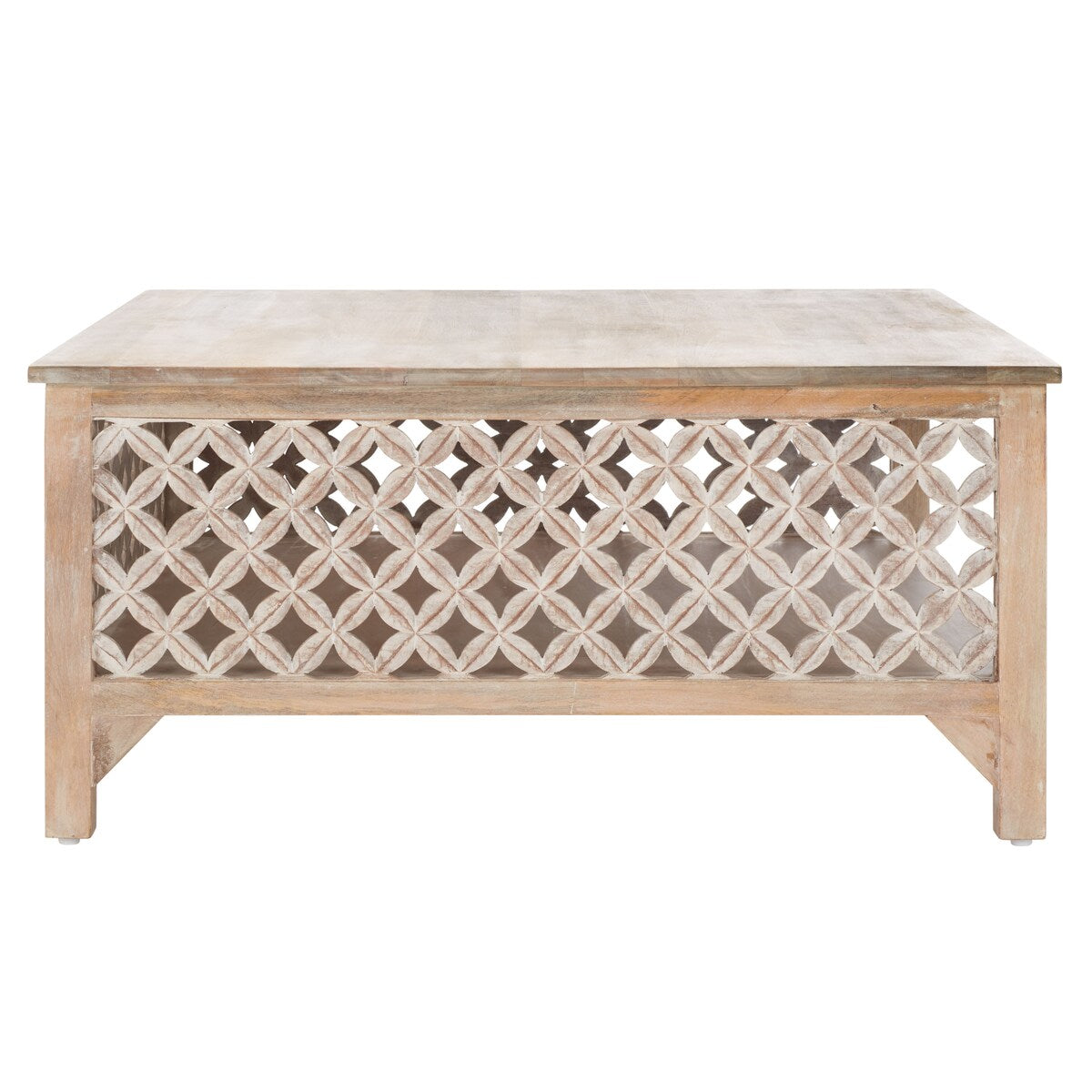 SAFAVIEH Bernardina Square Single Shelf Coffee Table - 34" L x 34" D x 16" H - 34Wx34Dx16H