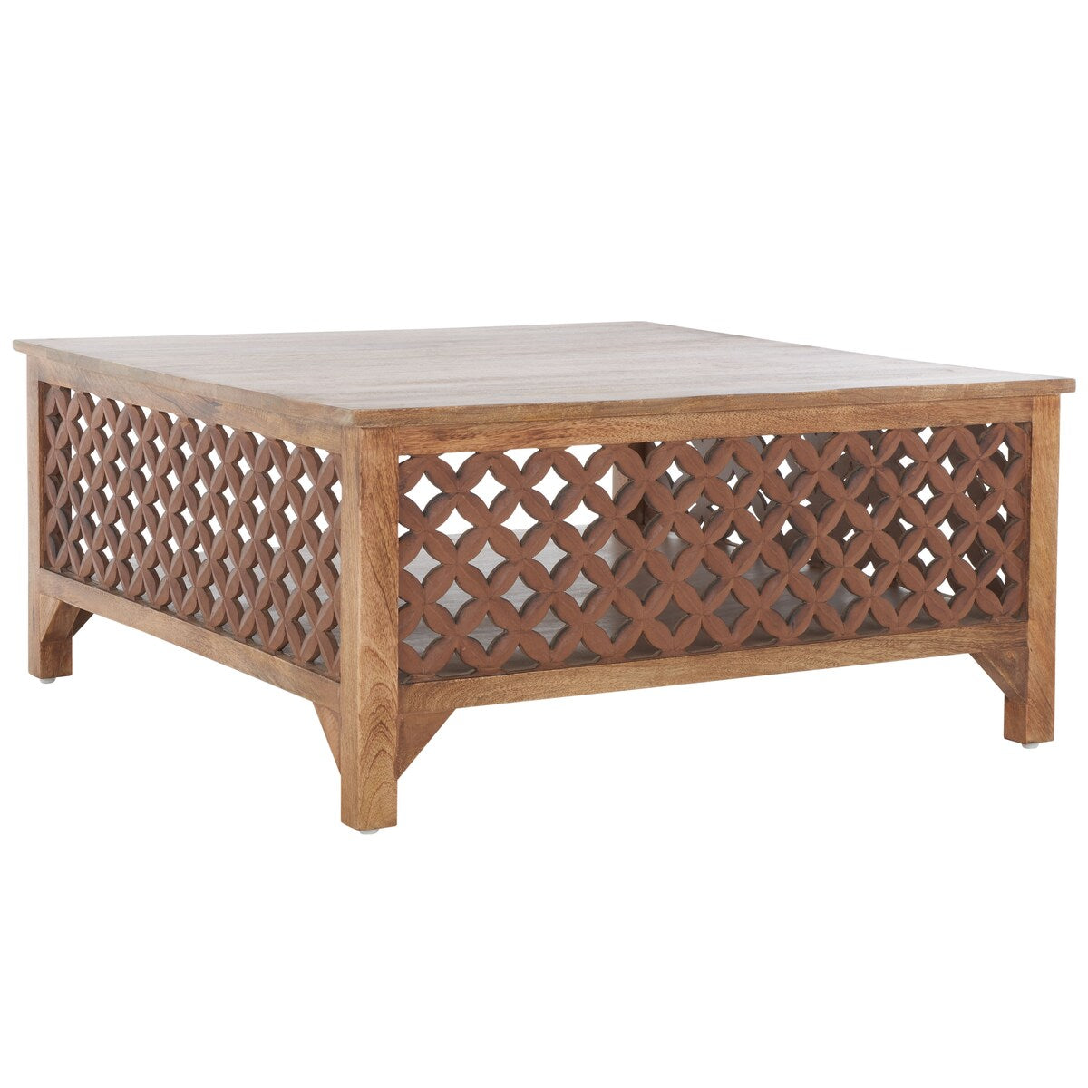 SAFAVIEH Bernardina Square Single Shelf Coffee Table - 34" L x 34" D x 16" H - 34Wx34Dx16H