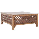 SAFAVIEH Bernardina Square Single Shelf Coffee Table - 34" L x 34" D x 16" H - 34Wx34Dx16H