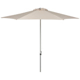 SAFAVIEH Bernd Aluminum Tilt And Crank 9-Foot Easy Glide Market Patio Umbrella, Base Not Included