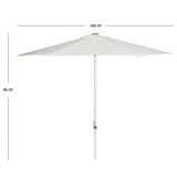 SAFAVIEH Bernd Aluminum Tilt And Crank 9-Foot Easy Glide Market Patio Umbrella, Base Not Included