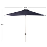 SAFAVIEH Bernd Aluminum Tilt And Crank 9-Foot Easy Glide Market Patio Umbrella, Base Not Included