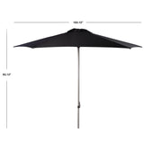 SAFAVIEH Bernd Aluminum Tilt And Crank 9-Foot Easy Glide Market Patio Umbrella, Base Not Included