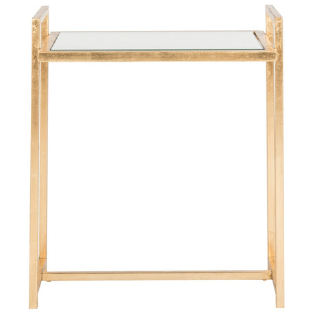 SAFAVIEH Beryl Antique Gold Leaf End Table - 18.3" W x 12.3" L x 22.1" H - 18Wx12Dx22H