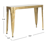 SAFAVIEH Bettina Gold Iron Console Table - 43" x 15" x 31" - 43Wx15Dx31H