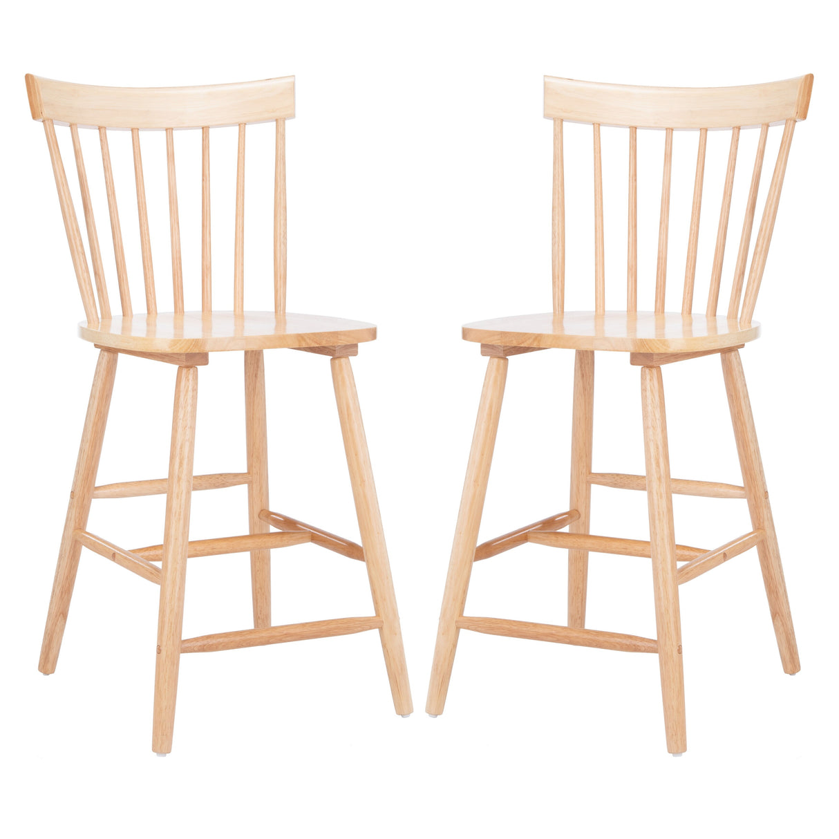 SAFAVIEH Biddie 24-inch Spindle Farmhouse Counter Stool (Set of 2) - 20" W x 21" D x 39" H - 20Wx21Dx39H