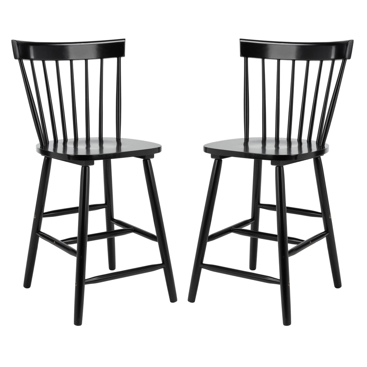 SAFAVIEH Biddie 24-inch Spindle Farmhouse Counter Stool (Set of 2) - 20" W x 21" D x 39" H - 20Wx21Dx39H