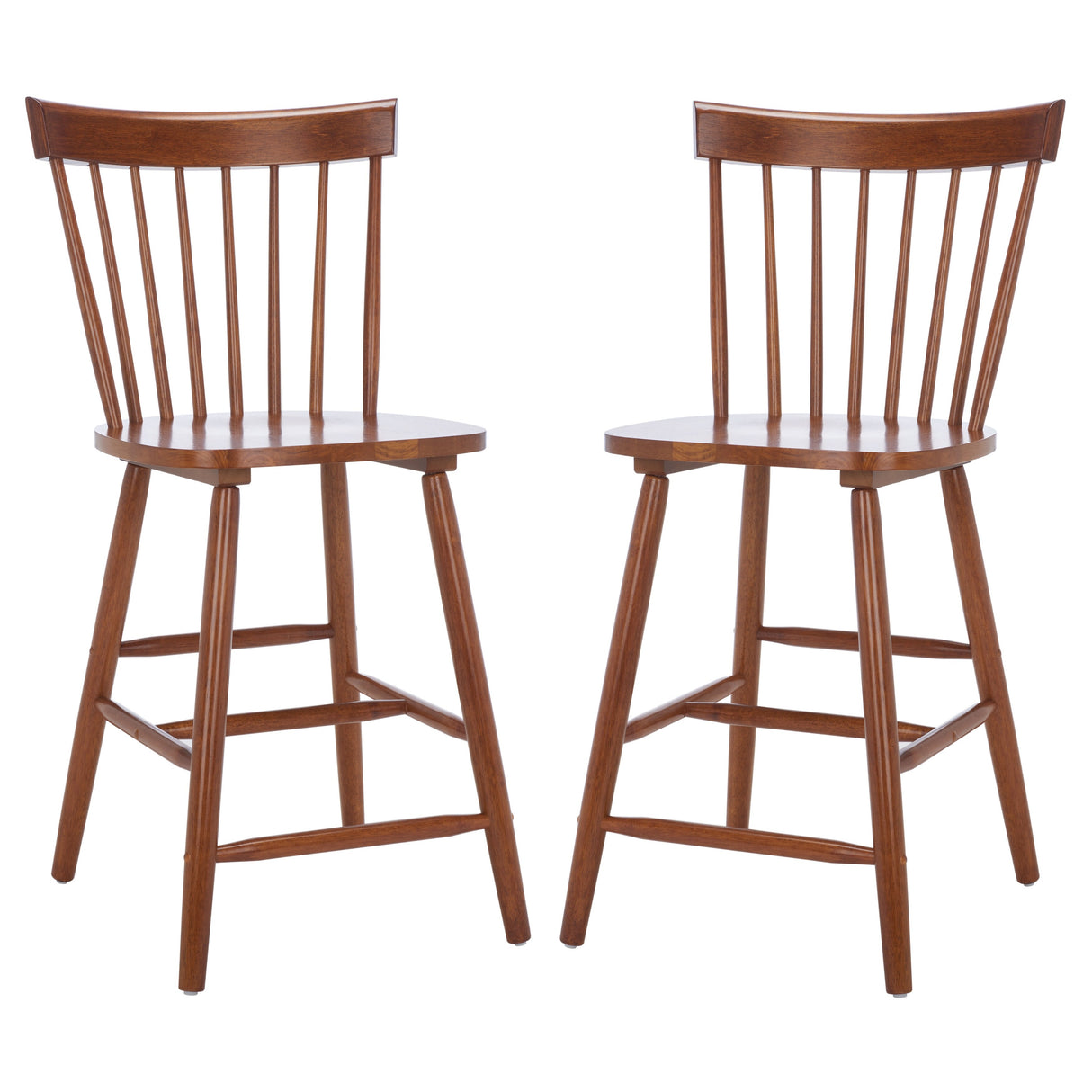 SAFAVIEH Biddie 24-inch Spindle Farmhouse Counter Stool (Set of 2) - 20" W x 21" D x 39" H - 20Wx21Dx39H