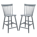 SAFAVIEH Biddie 24-inch Spindle Farmhouse Counter Stool (Set of 2) - 20" W x 21" D x 39" H - 20Wx21Dx39H