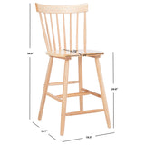 SAFAVIEH Biddie 24-inch Spindle Farmhouse Counter Stool (Set of 2) - 20" W x 21" D x 39" H - 20Wx21Dx39H