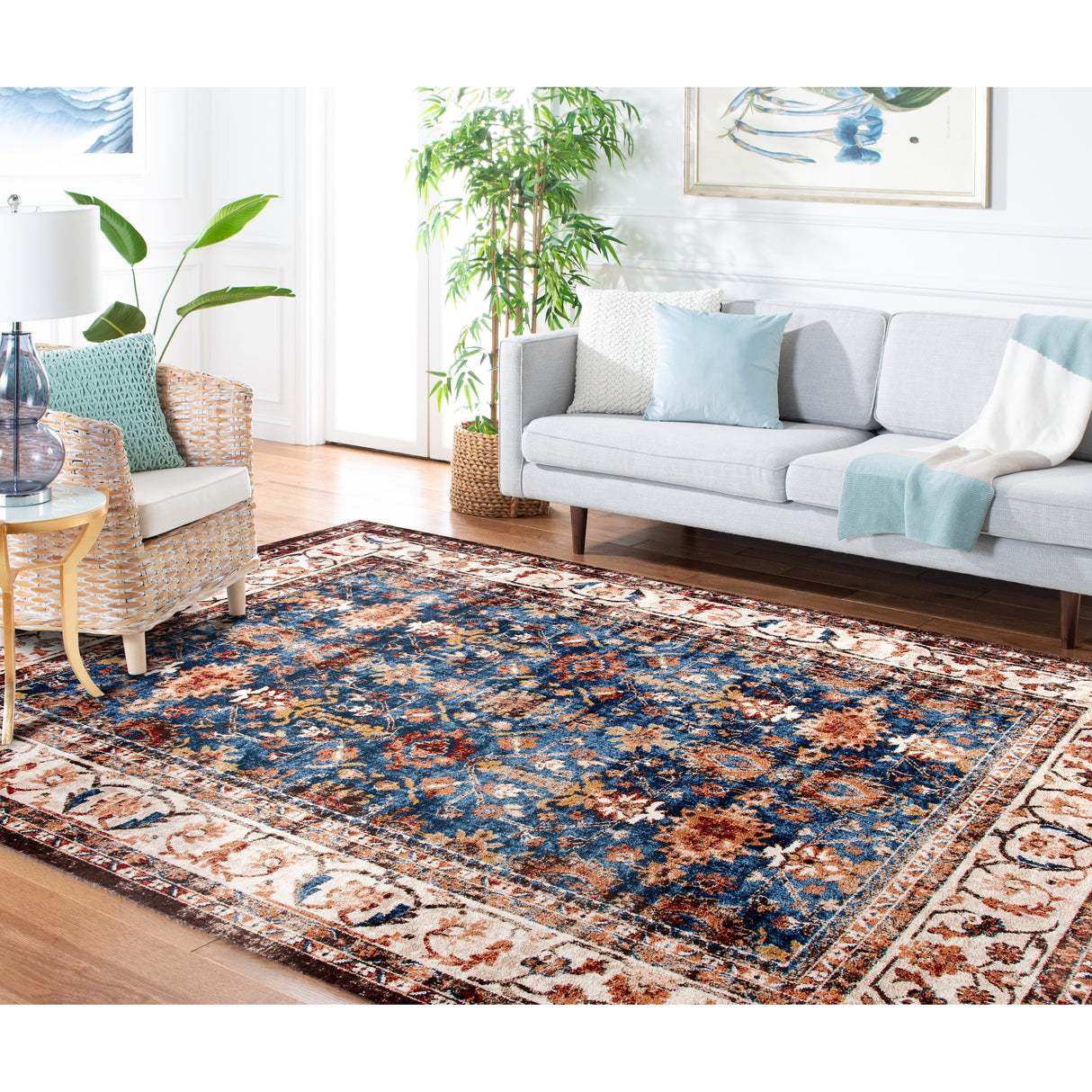 SAFAVIEH Bijar Hayna Traditional Oriental Distressed Rug