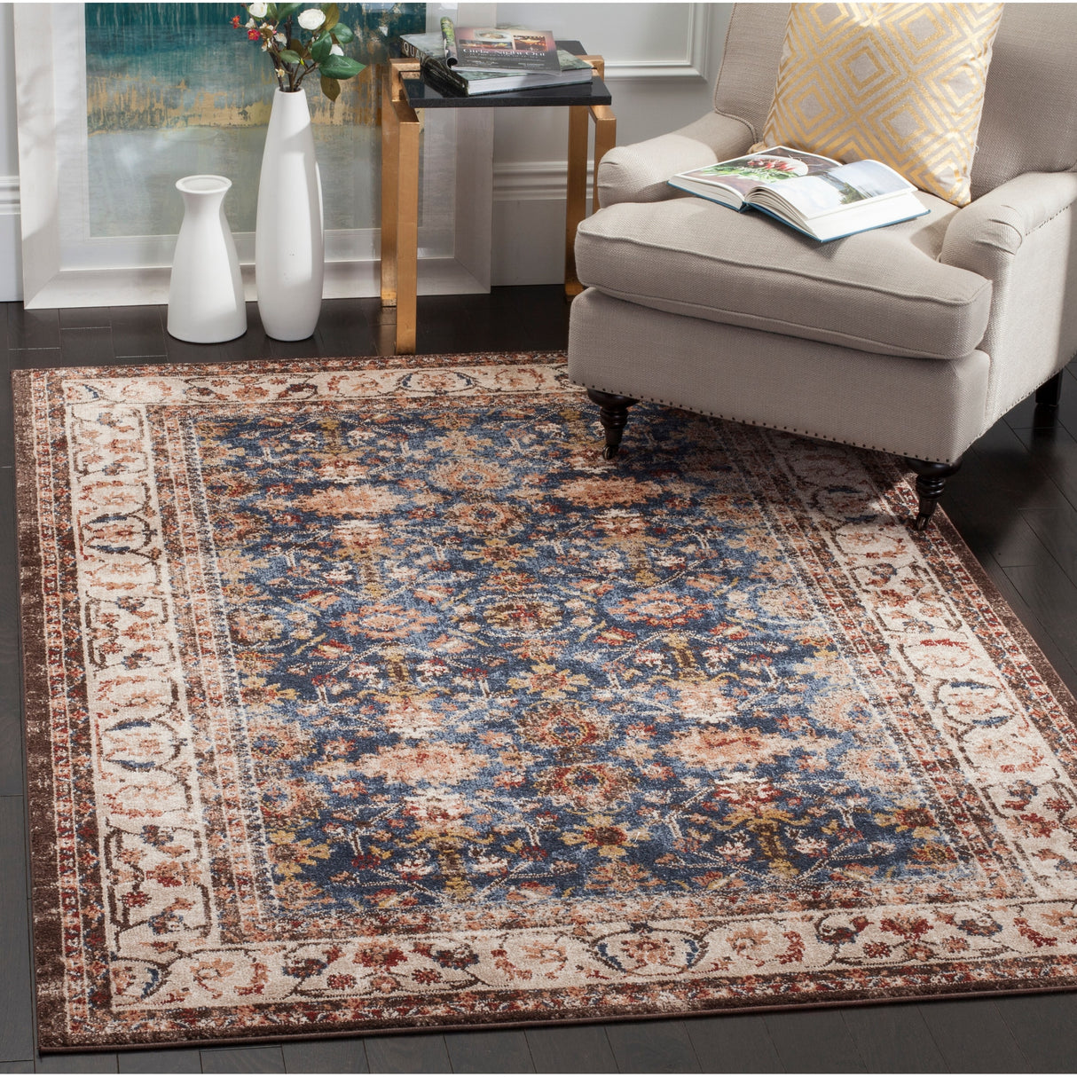 SAFAVIEH Bijar Hayna Traditional Oriental Distressed Rug