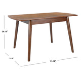 SAFAVIEH Blagorodna Manual Extension Dining Room Table - 51.2" W x 31.5" L x 29.1" H - 51Wx31Dx29H