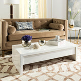 SAFAVIEH Bobbye White Lift-Top Coffee Table - 47.2" x 23.6" x 13.4" - 47Wx24Dx13H