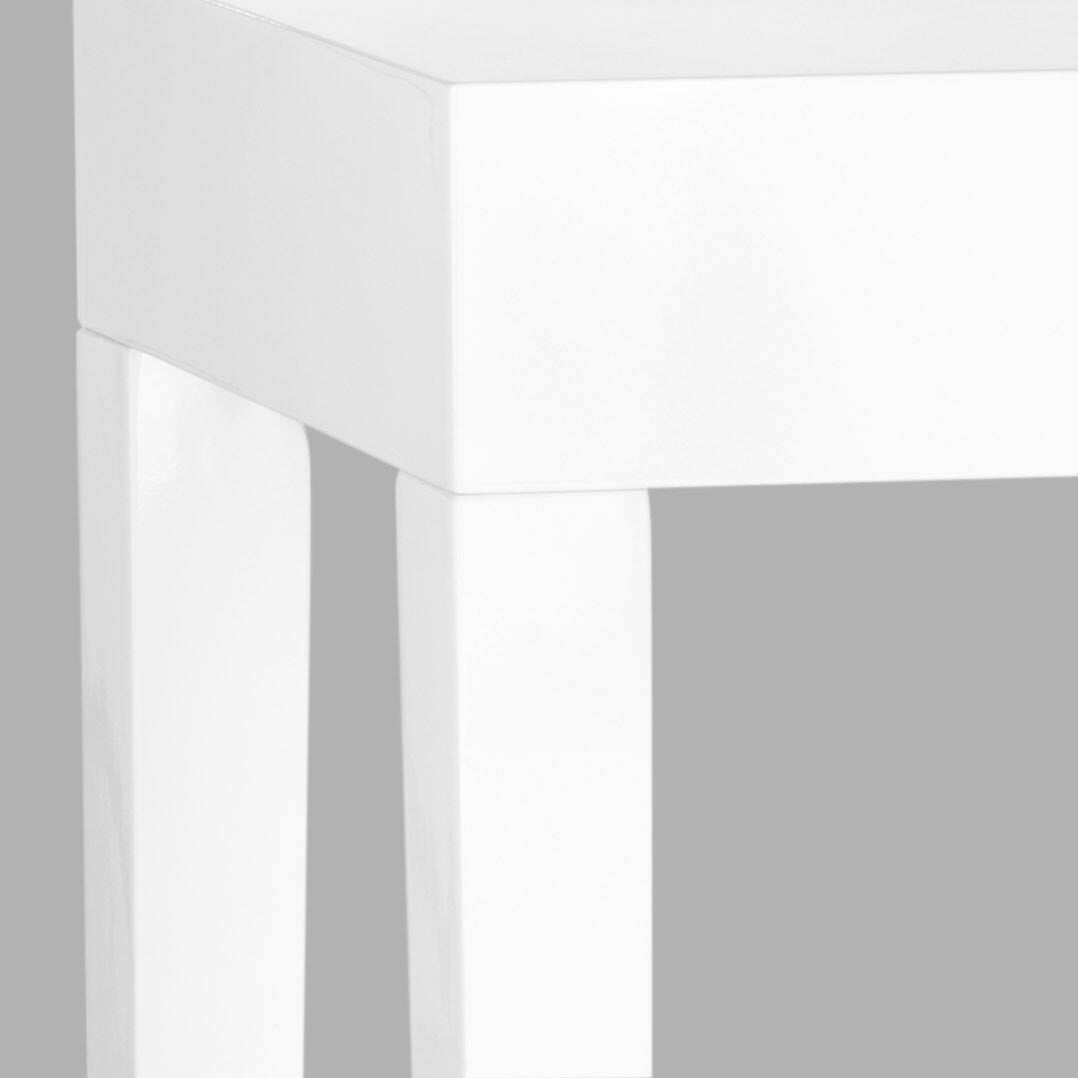 SAFAVIEH Bonny White Lacquer Console Table - 51.2" W x 13.4" L x 31.5" H - 51Wx13Dx32H