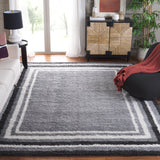 SAFAVIEH Border & Stripe Shag Rigoberta Modern 1.4-inch Thick