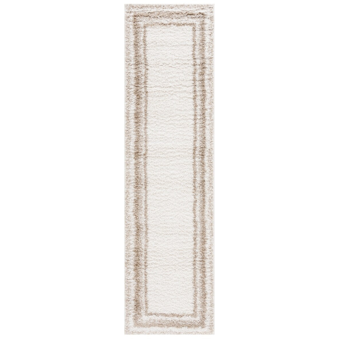 SAFAVIEH Border & Stripe Shag Rigoberta Modern 1.4-inch Thick