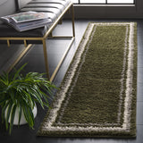 SAFAVIEH Border & Stripe Shag Rigoberta Modern 1.4-inch Thick