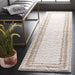 SAFAVIEH Border & Stripe Shag Rigoberta Modern 1.4-inch Thick