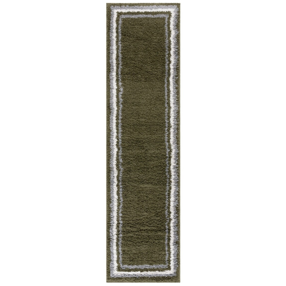 SAFAVIEH Border & Stripe Shag Rigoberta Modern 1.4-inch Thick