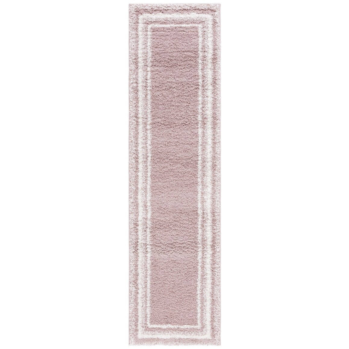 SAFAVIEH Border & Stripe Shag Rigoberta Modern 1.4-inch Thick