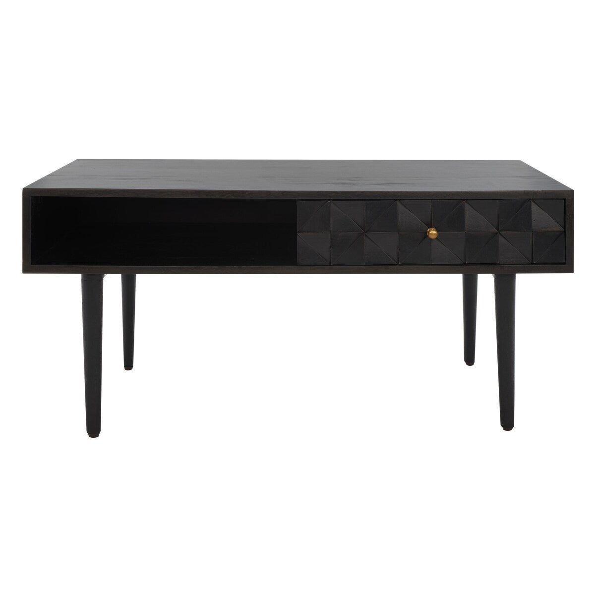 SAFAVIEH Boushra 1-Drawer 1-Shelf Coffee Table - 39 In. W x 21 In. D x 18 In. H - 39Wx21Dx18H