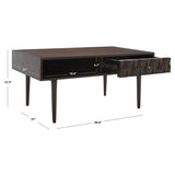 SAFAVIEH Boushra 1-Drawer 1-Shelf Coffee Table - 39 In. W x 21 In. D x 18 In. H - 39Wx21Dx18H