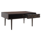 SAFAVIEH Boushra 1-Drawer 1-Shelf Coffee Table - 39 In. W x 21 In. D x 18 In. H - 39Wx21Dx18H