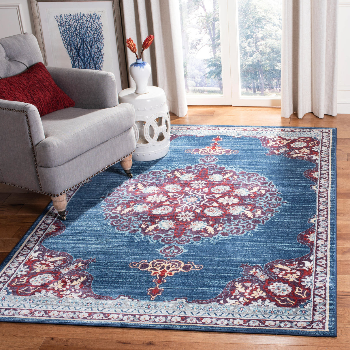 SAFAVIEH Brentwood Coralyne Traditional Oriental Rug