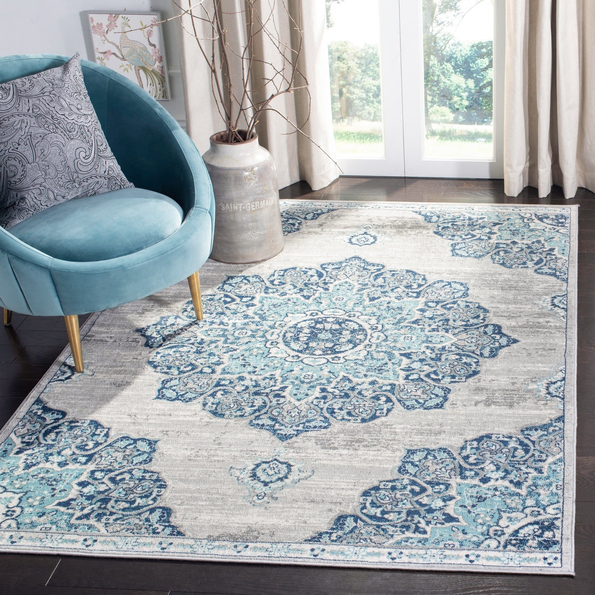 SAFAVIEH Brentwood Kiran Oriental Medallion Rug