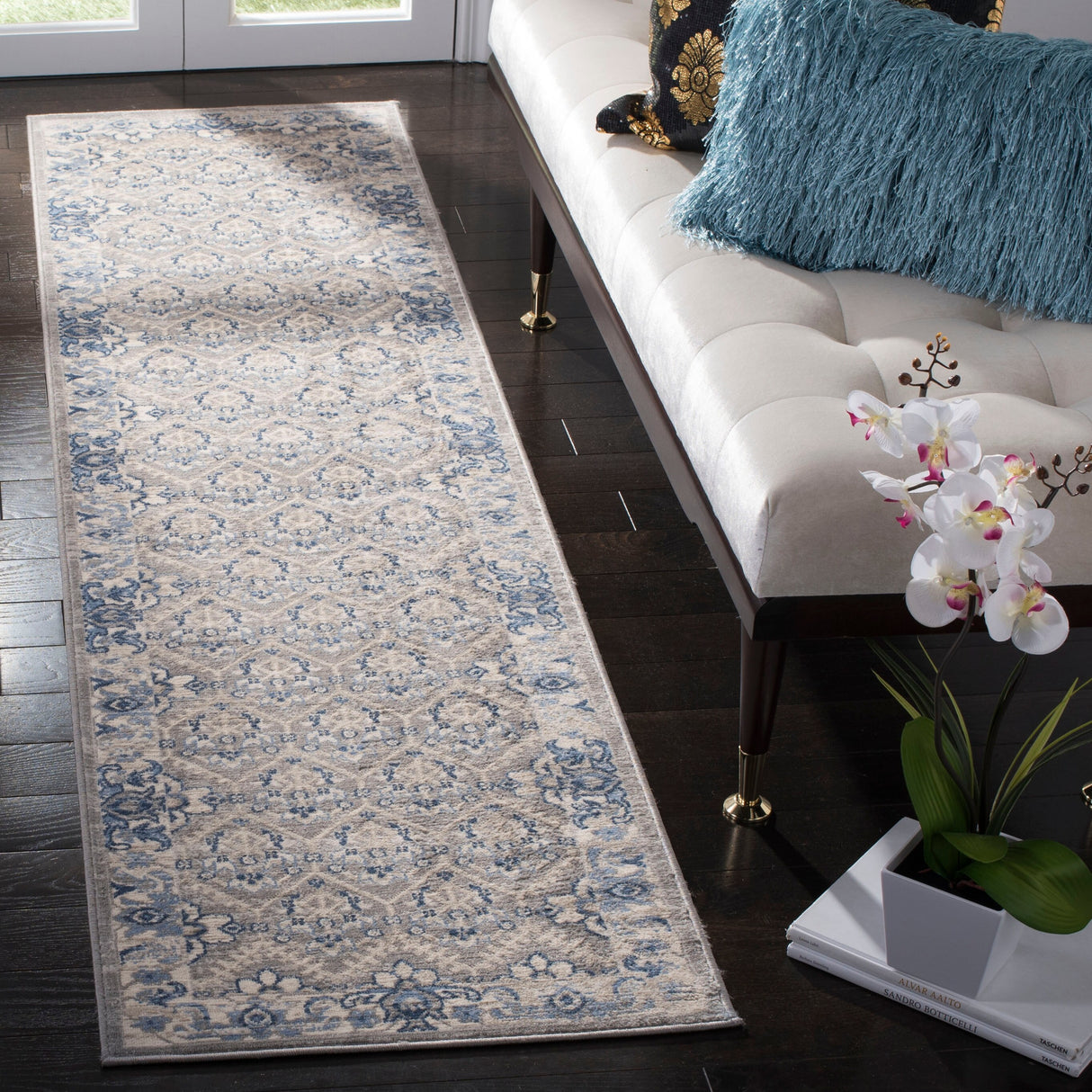 SAFAVIEH Brentwood Paunica Oriental Damask Trellis Rug