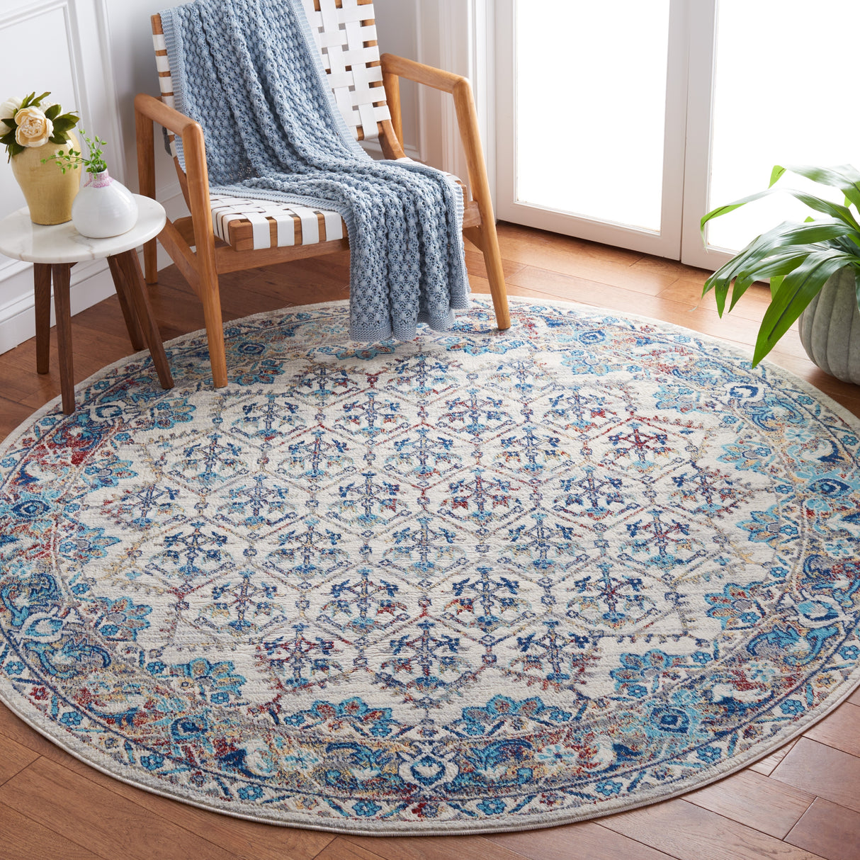 SAFAVIEH Brentwood Paunica Oriental Damask Trellis Rug