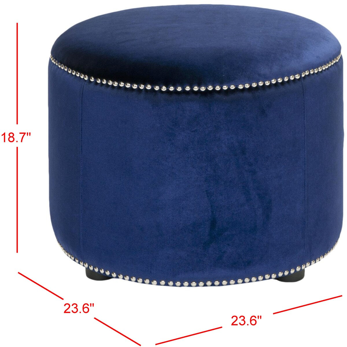 SAFAVIEH Bridgett Beige Linen Round Ottoman