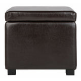 SAFAVIEH Brigitte Storage Flip-Top Brown Ottoman