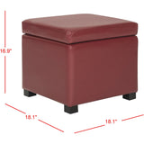 SAFAVIEH Brigitte Storage Flip-Top Brown Ottoman