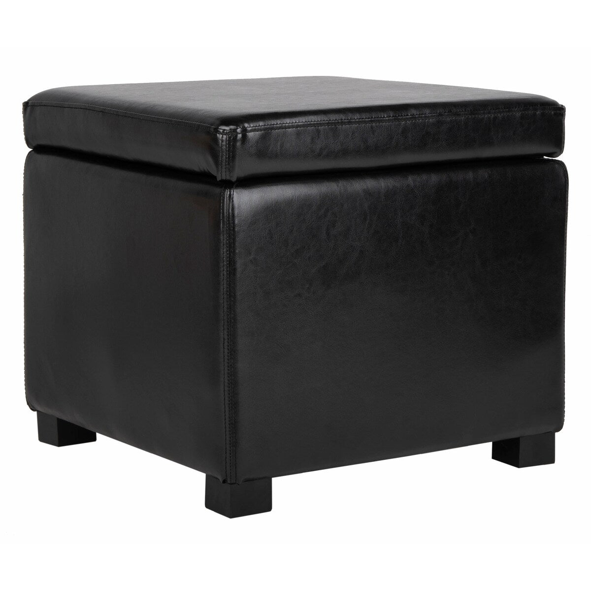 SAFAVIEH Brigitte Storage Flip-Top Brown Ottoman