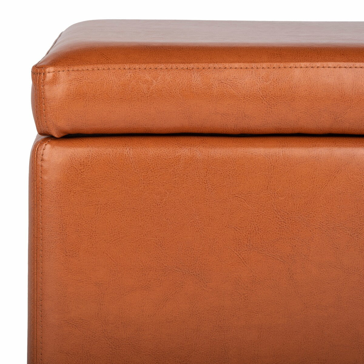 SAFAVIEH Brigitte Storage Flip-Top Brown Ottoman