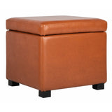 SAFAVIEH Brigitte Storage Flip-Top Brown Ottoman