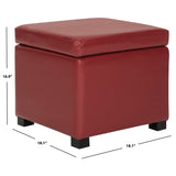 SAFAVIEH Brigitte Storage Flip-Top Brown Ottoman